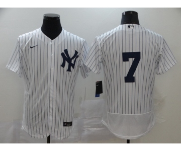 Nike Men's Majestic New York Yankees #7 Mickey Mantle White Home Flexbase Authentic Collection MLB Jersey