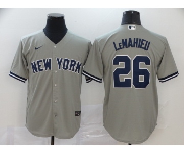 Nike Men's New York Yankees #26 DJ LeMahieu Authentic Grey Cool Base Baseball Jersey1