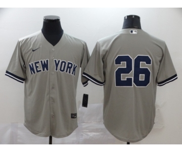 Nike Men's New York Yankees #26 DJ LeMahieu Authentic Grey Cool Base Baseball Jersey