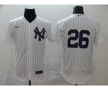 Nike Men's New York Yankees #26 DJ LeMahieu White Home Flex Base Authentic Collection Baseball Jersey