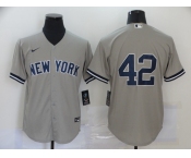 Nike Men's New York Yankees #42 Mariano Rivera Authentic Grey Cool Base Baseball Jersey