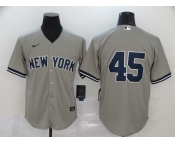 Nike Men's New York Yankees  #45 Gerrit Cole Authentic Grey Cool Base Baseball Jersey