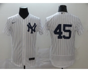 Nike Men's New York Yankees #45 Luke Voit White Home Flex Base Authentic Collection Baseball Player Jersey