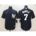 Nike Men's New York Yankees #7 Mickey Mantle Authentic Navy Blue  Cool Base Baseball Jersey