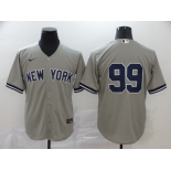 Nike Men's New York Yankees #99 Aaron Judge Authentic Grey Cool Base Baseball Jersey1