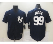 Nike Men's New York Yankees  #99 Aaron Judge Authentic Navy Blue  Cool Base Baseball Jersey