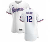 Men's Nike Texas Rangers #12 Rougned Odor White Home 2020 Authentic Player Baseball Jersey