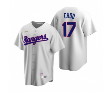 Men's Nike Texas Rangers #17 Shin-Soo Choo White Cooperstown Collection Home Stitched Baseball Jersey