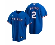 Men's Nike Texas Rangers #2 Jeff Mathis Royal Alternate Stitched Baseball Jersey