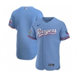 Men's Nike Texas Rangers 2020 Light Blue Alternate Authentic Team Baseball Jersey