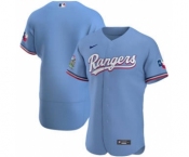 Men's Nike Texas Rangers 2020 Light Blue Alternate Authentic Team Baseball Jersey