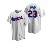 Men's Nike Texas Rangers #23 Mike Minor White Cooperstown Collection Home Stitched Baseball Jersey