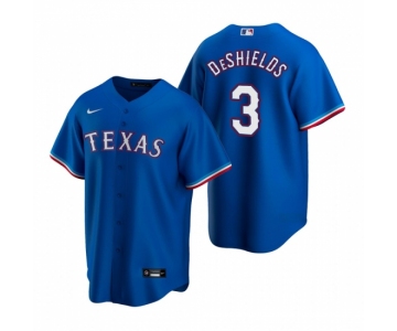 Men's Nike Texas Rangers #3 Delino DeShields Royal Alternate Stitched Baseball Jersey