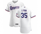 Men's Nike Texas Rangers #35 Lance Lynn White Home 2020 Authentic Player Baseball Jersey