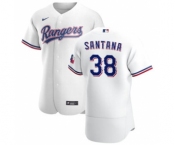 Men's Nike Texas Rangers #38 Danny Santana White Home 2020 Authentic Player Baseball Jersey