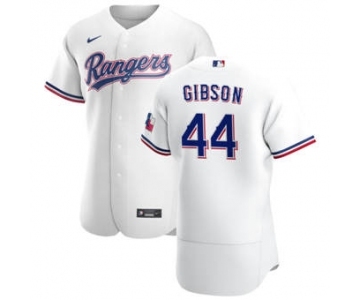 Men's Nike Texas Rangers #44 Kyle Gibson White Home 2020 Authentic Player Baseball Jersey