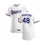 Men's Nike Texas Rangers #48 Rafael Montero White Home 2020 Authentic Player Baseball Jersey