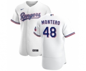 Men's Nike Texas Rangers #48 Rafael Montero White Home 2020 Authentic Player Baseball Jersey