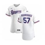 Men's Nike Texas Rangers #57 Joely Rodriguez White Home 2020 Authentic Player Baseball Jersey