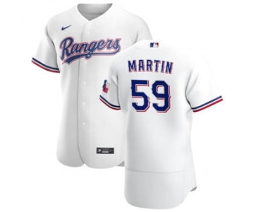 Men's Nike Texas Rangers #59 Brett Martin White Home 2020 Authentic Player Baseball Jersey