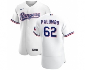 Men's Nike Texas Rangers #62 Joe Palumbo White Home 2020 Authentic Player Baseball Jersey