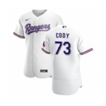 Men's Nike Texas Rangers #73 Kyle Cody White Home 2020 Authentic Player Baseball Jersey