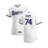 Men's Nike Texas Rangers #74 Sam Huff White Home 2020 Authentic Player Baseball Jersey