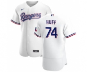 Men's Nike Texas Rangers #74 Sam Huff White Home 2020 Authentic Player Baseball Jersey