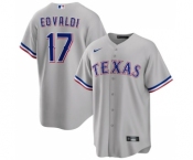 Men's Texas Rangers #17 Nathan Eovaldi Gray Cool Base Stitched Baseball Jersey