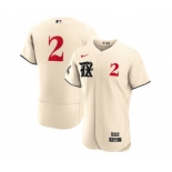 Men's Texas Rangers #2 Marcus Semien Cream 2023 City Connect Flex Base Stitched Baseball Jersey