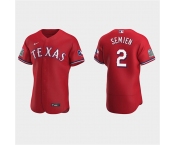 Men's Texas Rangers #2 Marcus Semien Red Flex Base Stitched Jersey