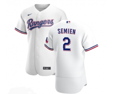 Men's Texas Rangers #2 Marcus Semien White Stitched MLB Flex Base Nike Jersey