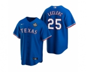 Men's Texas Rangers #25 José Leclerc Royal 2023 World Series Stitched Baseball Jersey