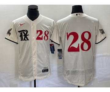 Men's Texas Rangers #28 Jonah Heim Number Cream 2023 City Connect Flex Base Stitched Baseball Jersey