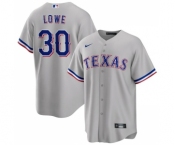 Men's Texas Rangers #30 Nathaniel Lowe Gray Cool Base Stitched Baseball Jersey