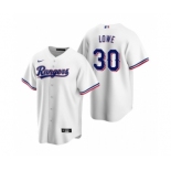 Men's Texas Rangers #30 Nathaniel Lowe White Cool Base Stitched Baseball Jersey