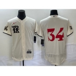 Men's Texas Rangers #34 Nolan Ryan Cream 2023 City Connect Flex Base Stitched Jersey