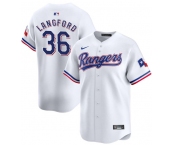 Men's Texas Rangers #36 Wyatt Langford White 2024 Gold Collection Cool Base Baseball Stitched Jersey