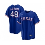 Men's Texas Rangers #48 Jacob deGrom Royal Cool Base Stitched Baseball Jersey