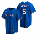 Men's Texas Rangers #5 Corey Seager Blue Cool Base Stitched Baseball Jersey