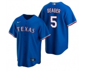 Men's Texas Rangers #5 Corey Seager Blue Cool Base Stitched Baseball Jersey