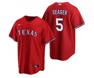 Men's Texas Rangers #5 Corey Seager Red Cool Base Stitched Baseball Jersey