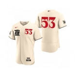 Men's Texas Rangers #53 Adolis García Cream 2023 City Connect Flex Base Stitched Baseball Jersey