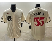 Men's Texas Rangers #53 Adolis García Cream City Connect Cool Base Stitched Baseball Jersey