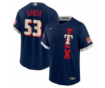 Men's Texas Rangers #53 Adolis García Nike Navy 2021 MLB All-Star Game Replica Player Jersey