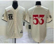 Men's Texas Rangers #53 Adolis Garcia Cream 2023 City Connect Cool Base Stitched Jersey