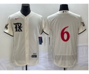 Men's Texas Rangers #6 Josh Jung Cream 2023 City Connect Flex Base Stitched Baseball Jersey