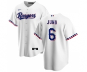 Men's Texas Rangers #6 Josh Jung White Cool Base Stitched Baseball Jersey