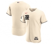 Men's Texas Rangers Blank Cream 2023 City Connect Flex Base Stitched Baseball Jersey