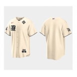 Men's Texas Rangers Blank Cream 2023 World Series City Connect Stitched Baseball Jersey